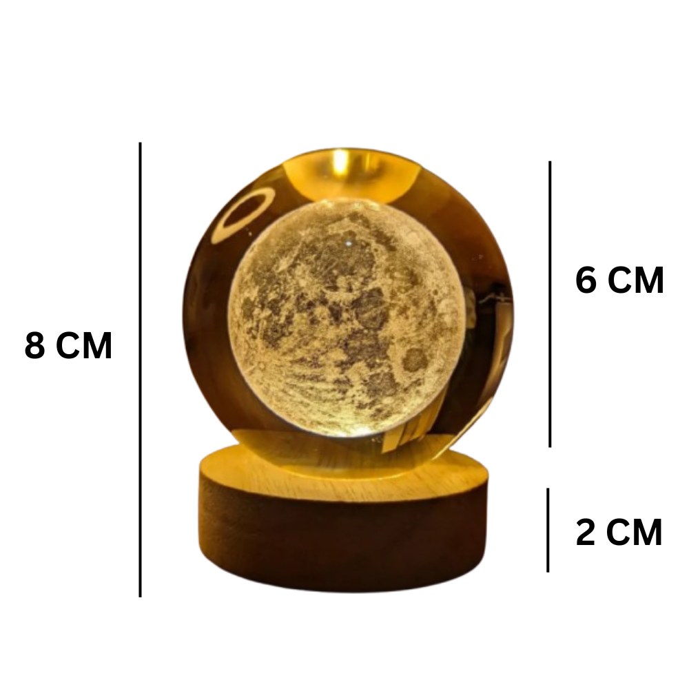 Crystal Ball Night Lamp Size